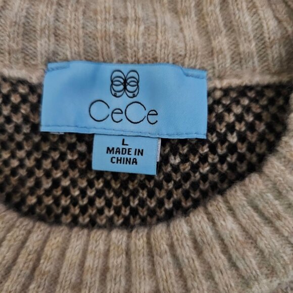 Cece Women's Aztec Pattern Design Long Sleeve Pullover Sweater Size Large NWT - Picture 6 of 9